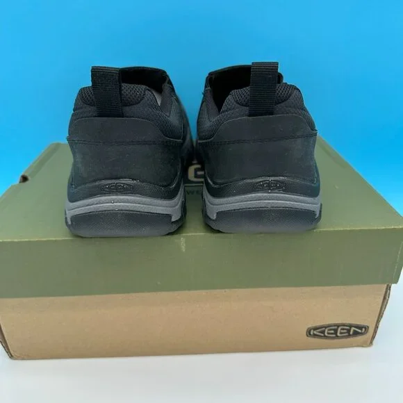 Keen Men's Targhee III‎ Slip On Leather Upper Hiking Shoes, Size 8, Black Magnet